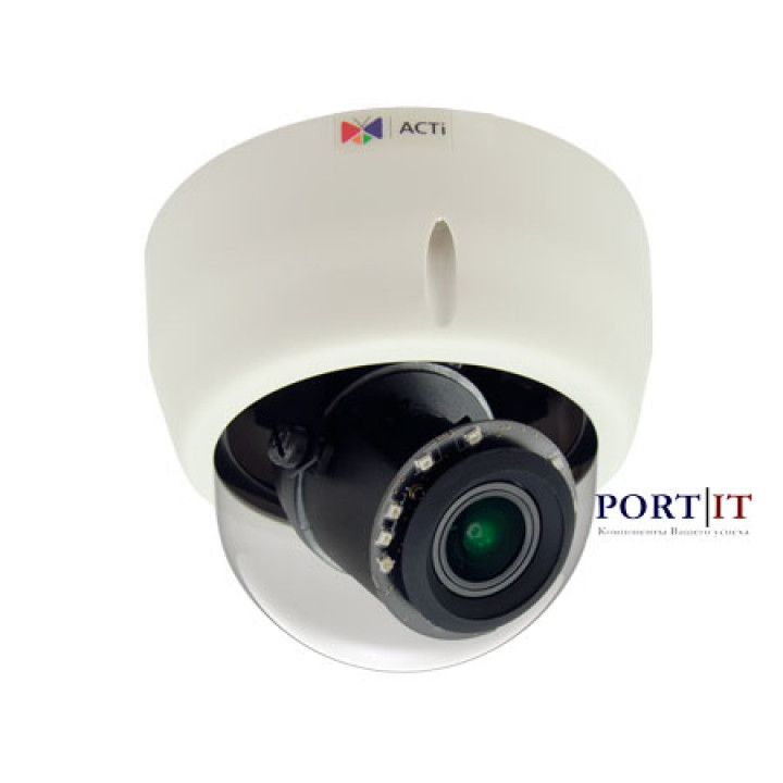 Камера купольная внутренняя ACTi E610 (10Мп, 30 к/с, PoE, день/ночь, аудио) Камера купольная внутренняя ACTi E610 (10Мп, 30 к/с, PoE, день/ночь, аудио)