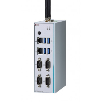 Встраиваемый компьютер на DIN-рейку Axiomtek ICO300-83B-N3350-4ICOM-HDMI-DIO-WT-DC