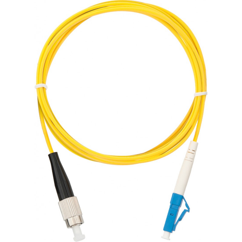 Шнур волоконно-оптический переходной NIKOMAX NMF-PC1S2C2-FCU-LCU-010 (FC/UPC-LC/UPC, 9/125 мкм, OS2, 10м, желтый)