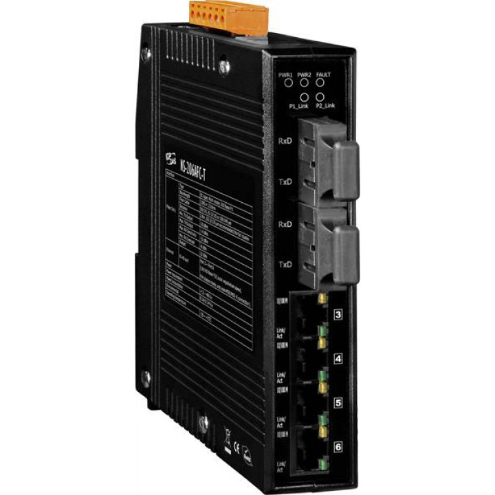 Промышленный коммутатор ICP DAS NS-206AFC-T CR (4xTX, 2xFX многомод, SC) Промышленный коммутатор ICP DAS NS-206AFC-T CR (4xTX, 2xFX многомод, SC)