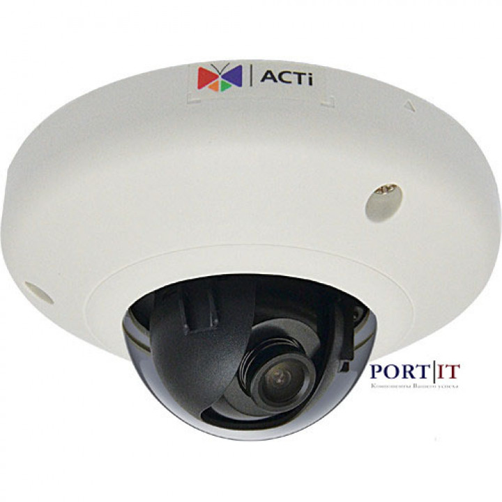 Камера купольная внутренняя мини ACTi E96 (5Мп, рыбий глаз, PoE, MicroSDHC) Камера купольная внутренняя мини ACTi E96 (5Мп, рыбий глаз, PoE, MicroSDHC)