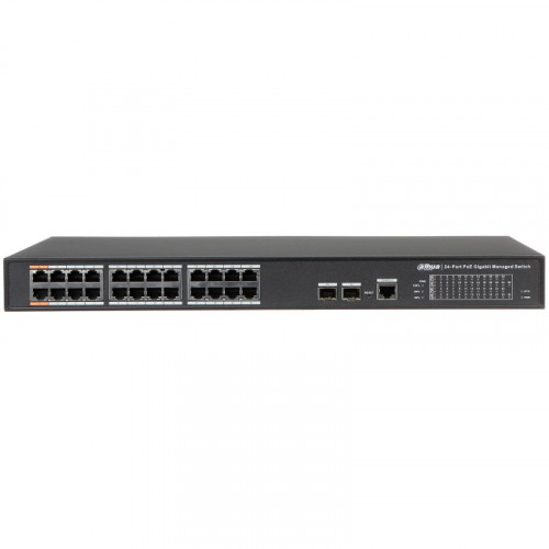 PoE коммутатор Dahua DH-PFS4226-24GT-240 (24 гигабитных порта, PoE 240Вт, управляемый)