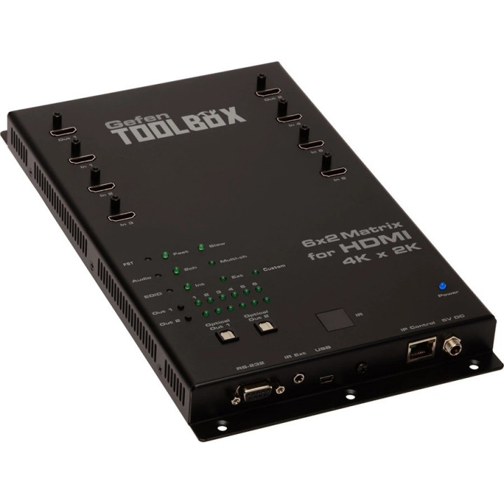 Коммутатор Gefen GTB-HD4K2K-642-BLK (матричный 6x2 HDMI, 4K/60, 3D, S/PDIF) Коммутатор Gefen GTB-HD4K2K-642-BLK (матричный 6x2 HDMI, 4K/60, 3D, S/PDIF)