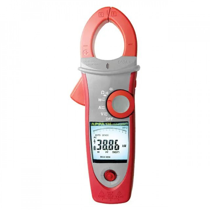 Токовые клещи APPA 136 (600 А, 600 кВт, THD) Токовые клещи APPA 136 (600 А, 600 кВт, THD)