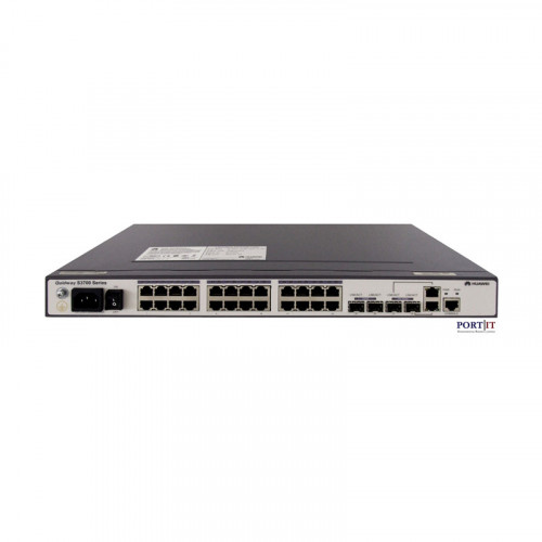 Коммутатор Huawei S3700-28TP-EI-DC (24xFE, 4xGE, DC -48V)