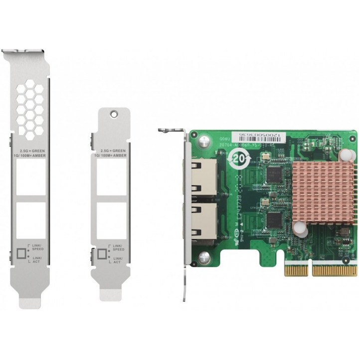 Сетевая карта QNAP QXG-2G2T-I225 (двухпортовая 2.5GbE, PCIe Gen2 x2)