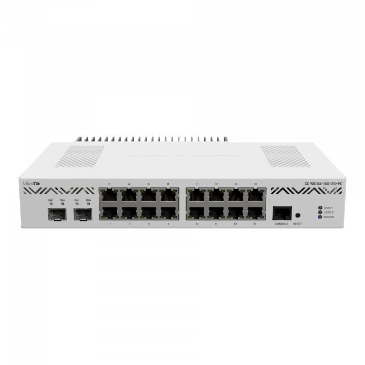 Маршрутизатор Mikrotik CCR2004-16G-2S+PC (16x1Gbit RJ45, 2x10Gbit SFP+) Маршрутизатор Mikrotik CCR2004-16G-2S+PC (16x1Gbit RJ45, 2x10Gbit SFP+)