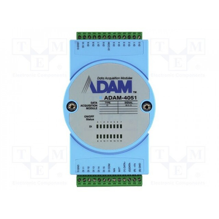 Модуль Advantech ADAM-4051-BE (16-канальный цифровой ввод, Modbus, гальваническая изоляция) Модуль Advantech ADAM-4051-BE (16-канальный цифровой ввод, Modbus, гальваническая изоляция)