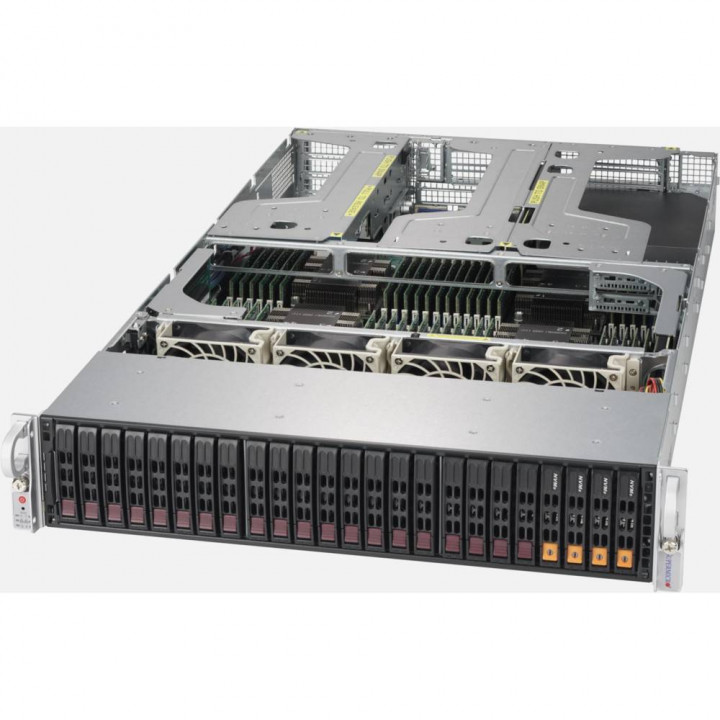 Серверный корпус Supermicro SYS-2049U-TR4 (2U, 24x 2.5", 4x Xeon Scalable, C621, 1600W)