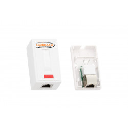Настенная розетка NIKOMAX, 1 порт, категория 6, RJ45/8P8C, 110/KRONE, T568A/B, NMC-WO1SE2-WT Настенная розетка NIKOMAX, 1 порт, категория 6, RJ45/8P8C, 110/KRONE, T568A/B, NMC-WO1SE2-WT