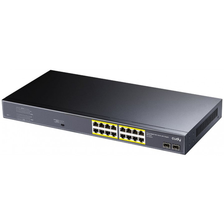 Коммутатор Cudy GS1020PS2 (L2, 16x1Гбит/с, 2SFP, 16PoE+ 200W)