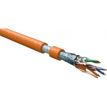 Кабель витая пара Hyperline FUTP4-C5E-S24-IN-LSLTX-OR-305, 305 м