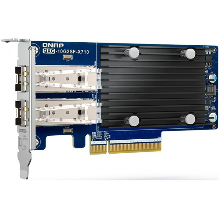 Сетевая карта QNAP QXG-10G2SF-X710 (2x10GbE SFP+, PCIe Gen3 x8)