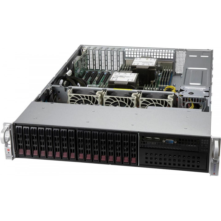 Серверная платформа Supermicro SYS-220P-C9R (2U, 2x3rd Gen Scalable, 8x SFF SAS HDD, 2x1GbE)