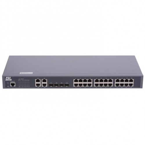 Управляемый коммутатор NIKOMAX (GIGALINK) GL-SW-F201-28 (24x10/100Base-T, 4xCombo 1000Base-T/SFP)