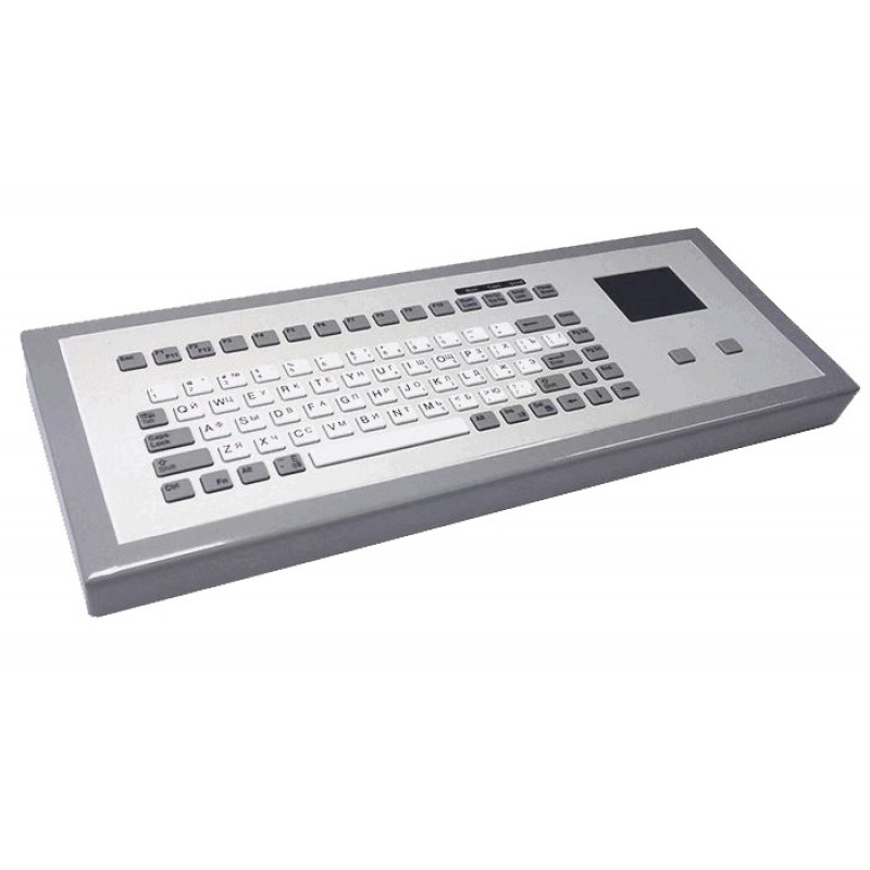 Промышленная клавиатура Ниеншанц-Автоматика TKG-083b-TOUCH-MGEH-PS/2-US/CYR (KG15223-NA) (силиконовая, с тачпадом, металлический корпус)