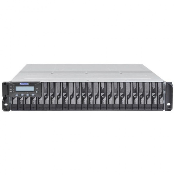 Система хранения данных Infortrend DS3024RUCB00C-8U30 (ESDS 3000U, 2U/24bay, dual controller, 8x1G iSCSI, 2x4GB)