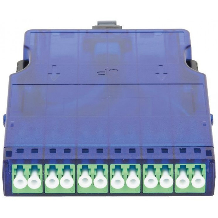 Кассета волоконно-оптическая NIKOMAX NMF-CJ12S2PA-MTPM-LCA-1S (одномодовая OS2, 1x MTP - 12x LC/APC, 1 слот, поляризация А)