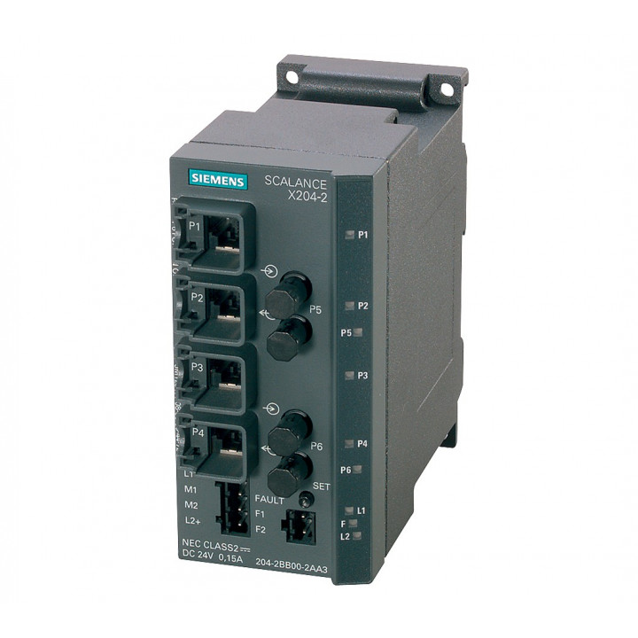 Коммутатор Siemens Scalance 6GK5204-2BB10-2AA3 (X204-2, управляемый, PROFINET-IO устройство)