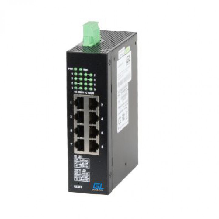 Коммутатор NIKOMAX (GIGALINK) GL-SW-G202-08-I (L2, индустриальный, 8x1GbE, 12-24В) Коммутатор NIKOMAX (GIGALINK) GL-SW-G202-08-I (L2, индустриальный, 8x1GbE, 12-24В)