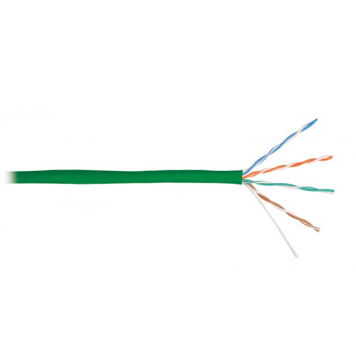 Кабель U/UTP 4 пары, категория 5e NIKOLAN NKL 4100A-GN (кат.5e, 100МГц, PVC нг (А), зеленый)
