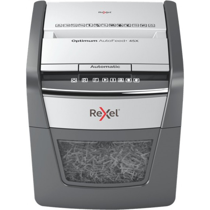 Уничтожитель бумаги Rexel Optimum AutoFeed 45X (автоподача, P-4, 45 листов, 20 л) Уничтожитель бумаги Rexel Optimum AutoFeed 45X (автоподача, P-4, 45 листов, 20 л)