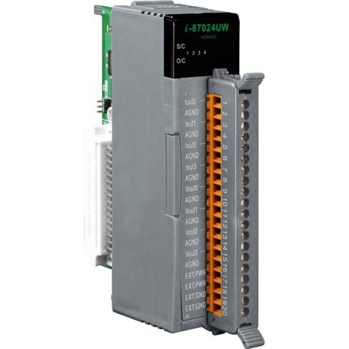 Модуль ICP DAS I-87024UW-G CR (4 канала AO, 16 бит) Модуль ICP DAS I-87024UW-G CR (4 канала AO, 16 бит)