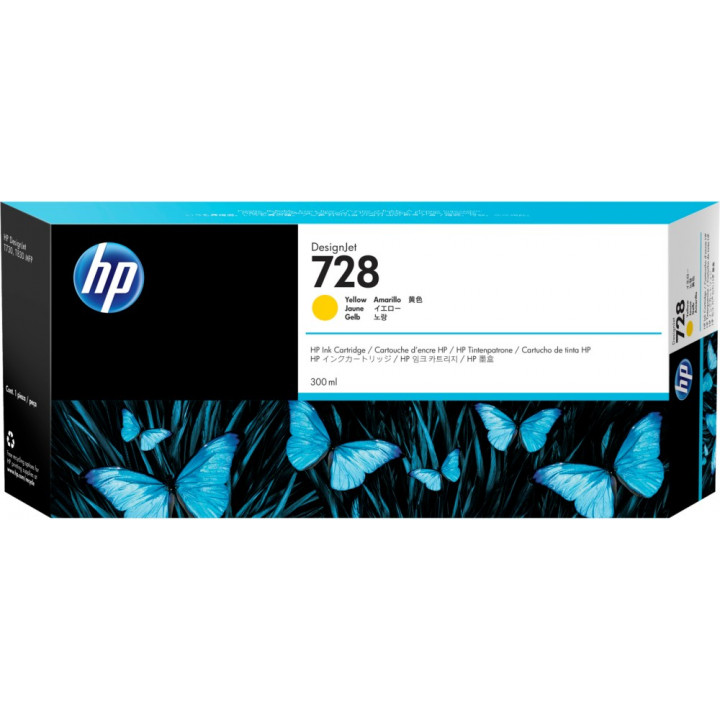 Картридж HP F9K15A (№728, желтый, 300 мл)