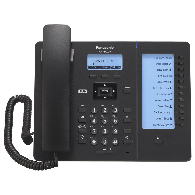 Проводной SIP-телефон Panasonic KX-HDV230RUB (2.3