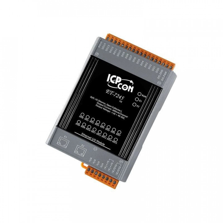 Модуль дискретного вывода ICP DAS ET-7245 (16-канальный Source-type DO, 2-port Ethernet Switch, -25...+75°C)