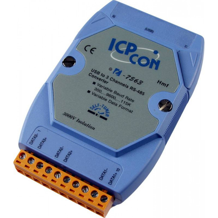 Преобразователь ICP DAS I-7563 (USB в RS-485, 3 порта, изоляция, автоконтроль) Преобразователь ICP DAS I-7563 (USB в RS-485, 3 порта, изоляция, автоконтроль)