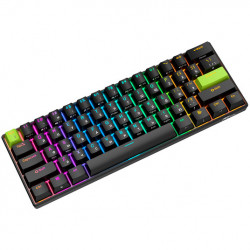 Клавиатура Royal Kludge RK C61 Black Green, механическая, 60%, 61 клавиша, Mint Switch, 6935280827976