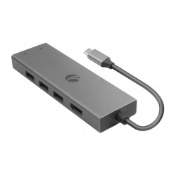 USB-концентратор VCOM CU459 Type-C 6в1 RJ-45 3xUSB3.0 PD HDMI