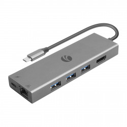 USB-концентратор VCOM CU459 Type-C 6в1 RJ-45 3xUSB3.0 PD HDMI
