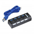 USB-концентратор BURO BU-HUB4-U3.0-L, 4 порта, USB 3.0, BU-HUB4-U3.0-L