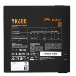 Блок питания PCCOOLER P5-YK650-B1FWBK1-EU 650 Вт
