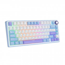 Клавиатура Royal Kludge R75, механическая, 75%, 81 клавиша, Taro Milk, RK Silver, 6977576550656