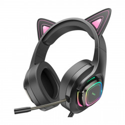 Гарнитура Hoco W107 Cute cat, проводная, черная, W107