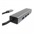 USB-концентратор VCOM DH311A USB 3.1 Type-C RJ-45 3xUSB3.0 DH311A