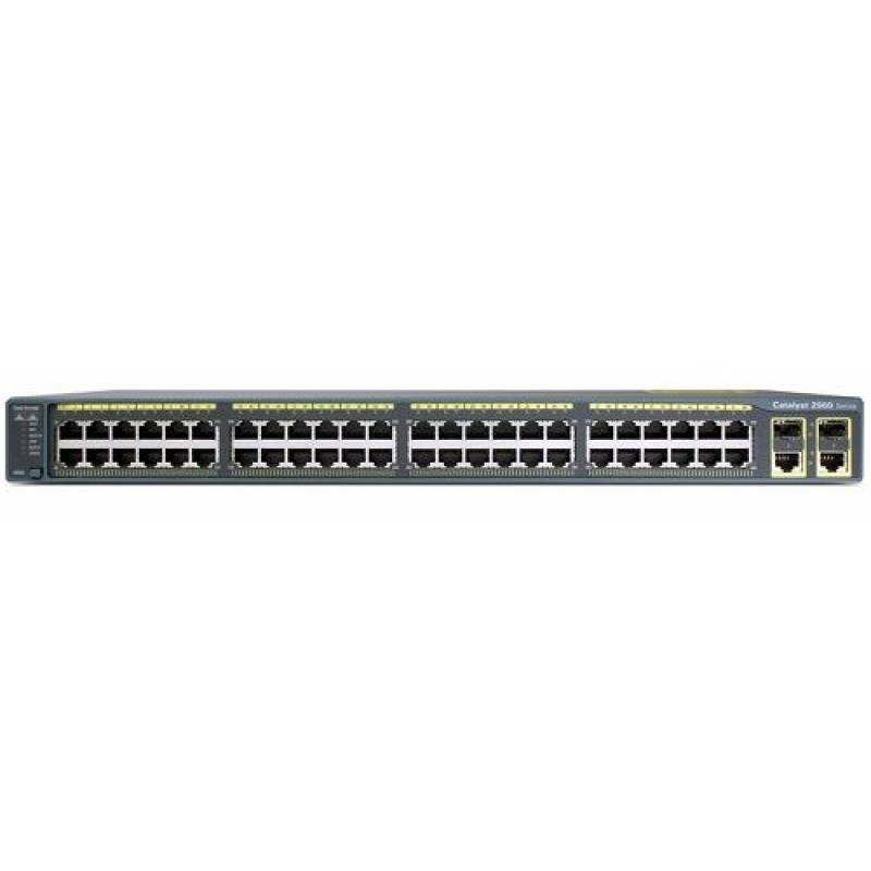 Коммутатор Cisco WS-C2960R+48TC-L (48 портов 10/100 + 2 T/SFP, LAN Base)