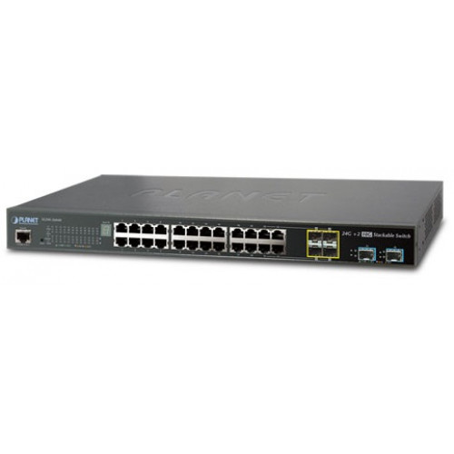 Коммутатор Planet SGS-5220-24T2X (L2+, 24xGigabit, 4xSFP, 2x10G SFP+)