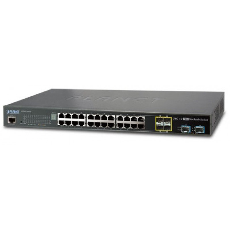 Коммутатор Planet SGS-5220-24T2X (L2+, 24xGigabit, 4xSFP, 2x10G SFP+)