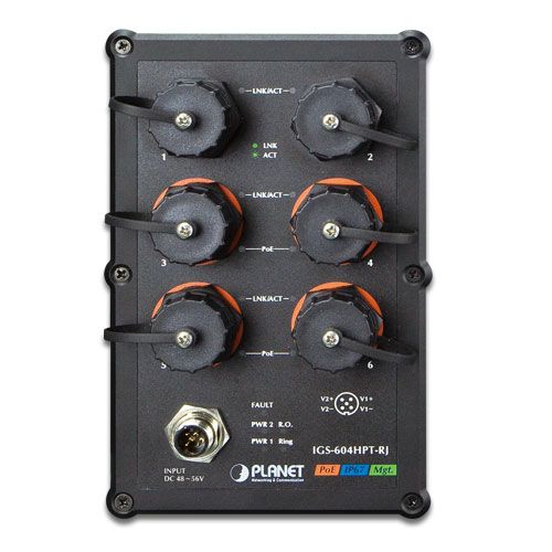 Коммутатор промышленный Planet IGS-604HPT-RJ