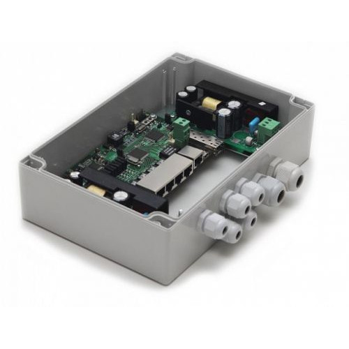 Коммутатор TFortis PSW-1G 4F (уличный, управляемый/неуправляемый, 4xFE, 1xGE)