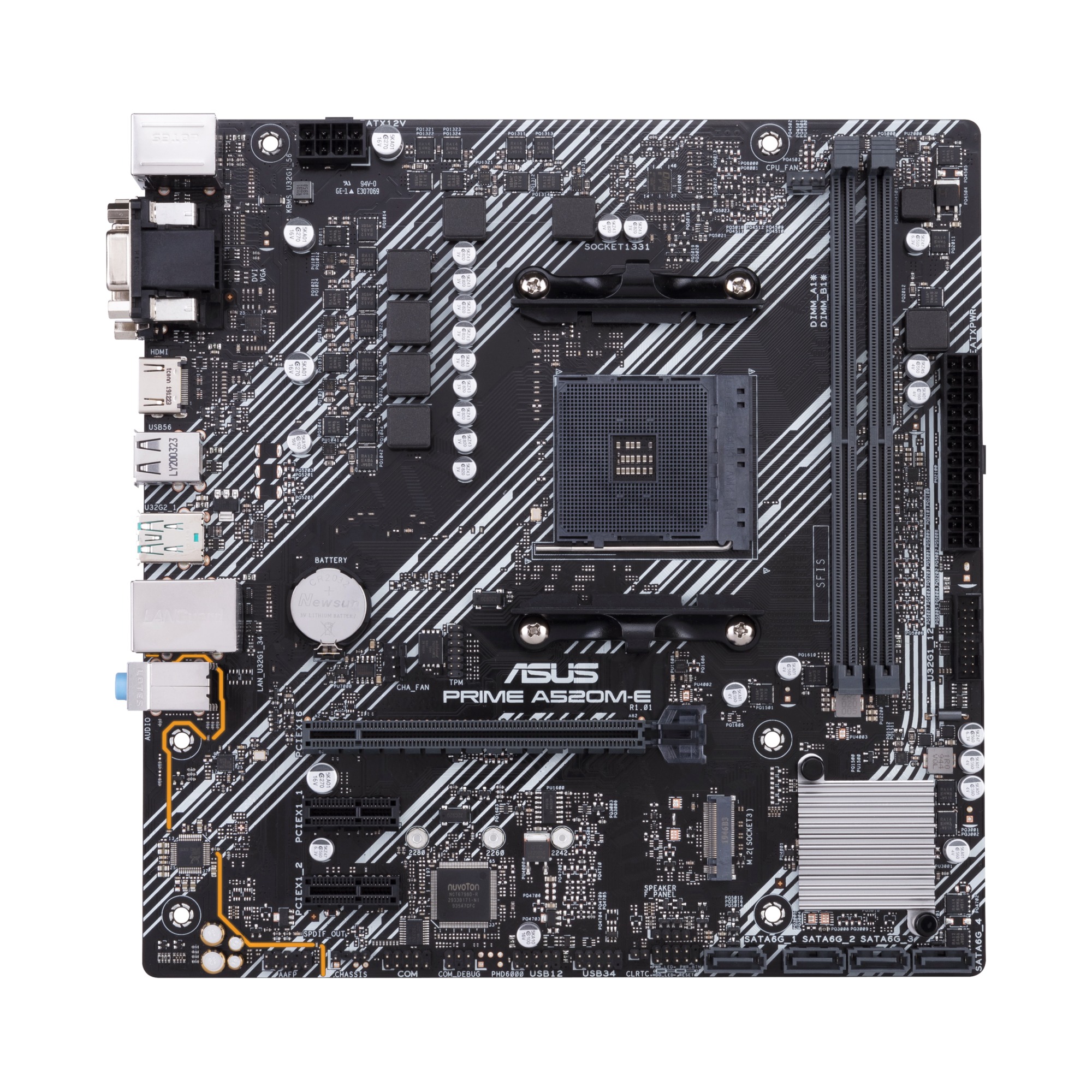 Материнская плата ASUS PRIME A520M-E/CSM, A520, AM4, 2*DDR4, M-ATX 90MB1510-M0EAYC