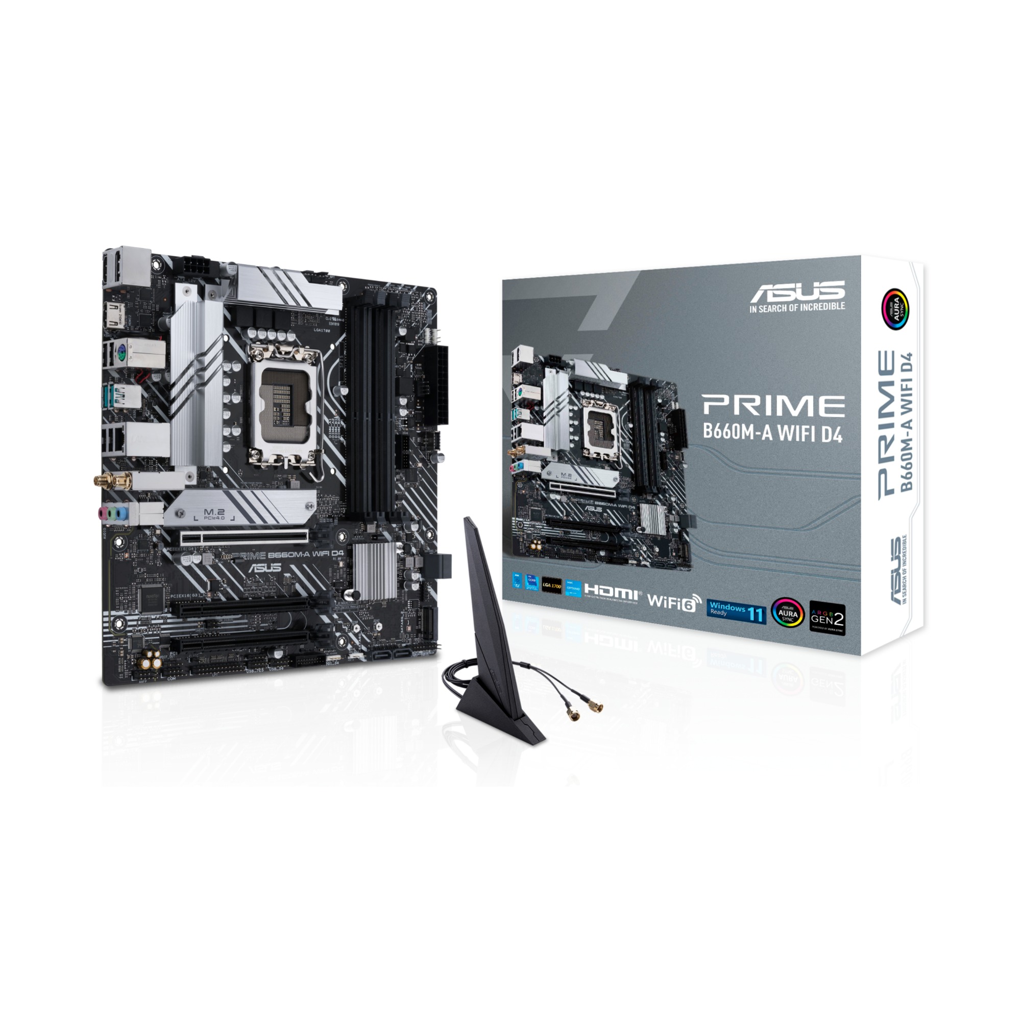 Материнская плата ASUS PRIME B660M-A WIFI D4, LGA1700, mATX, 90MB1AE0-M1EAY0