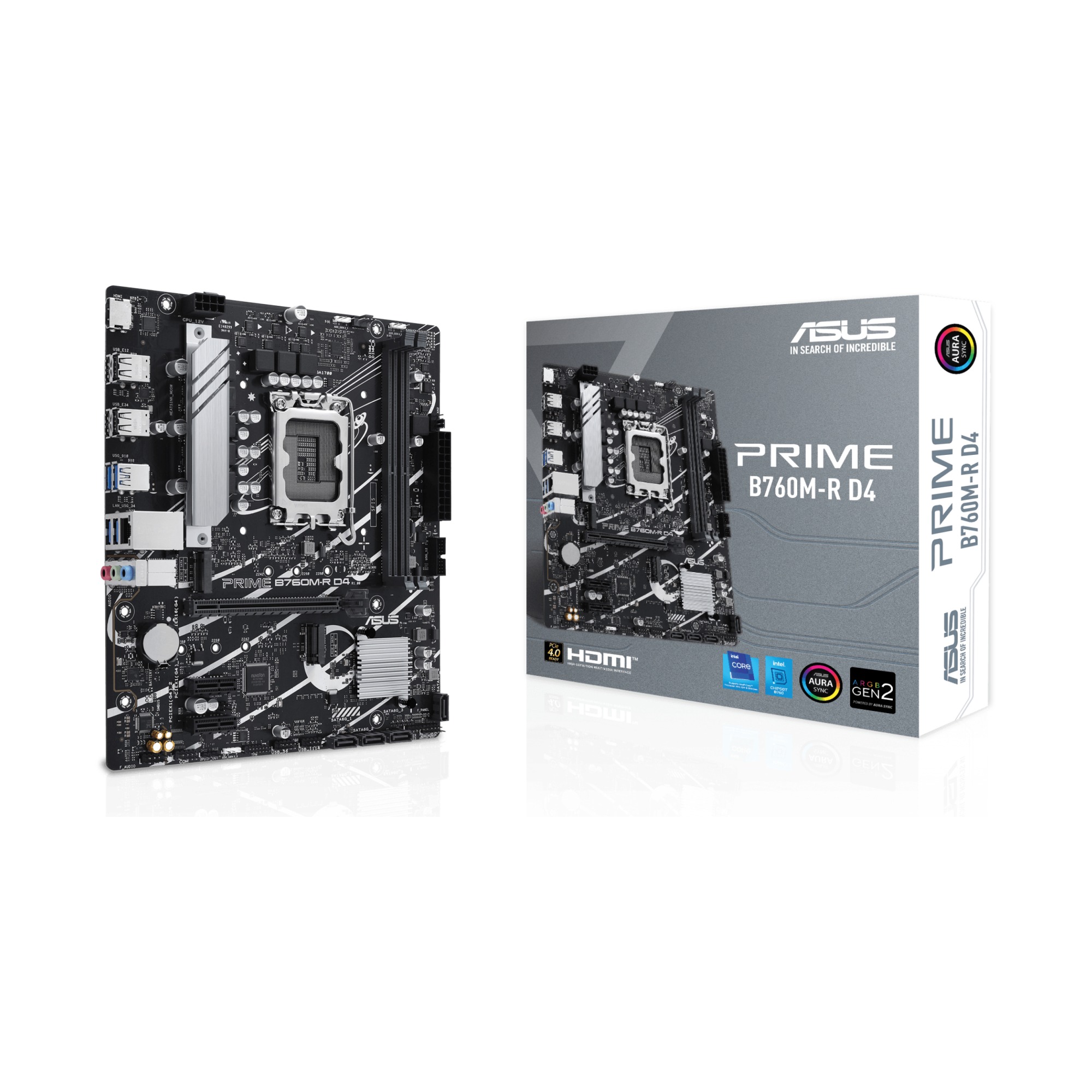 Материнская плата ASUS PRIME B760M-R D4 LGA1700 2xDDR4 mATX 90MB1HA0-M0EAY0