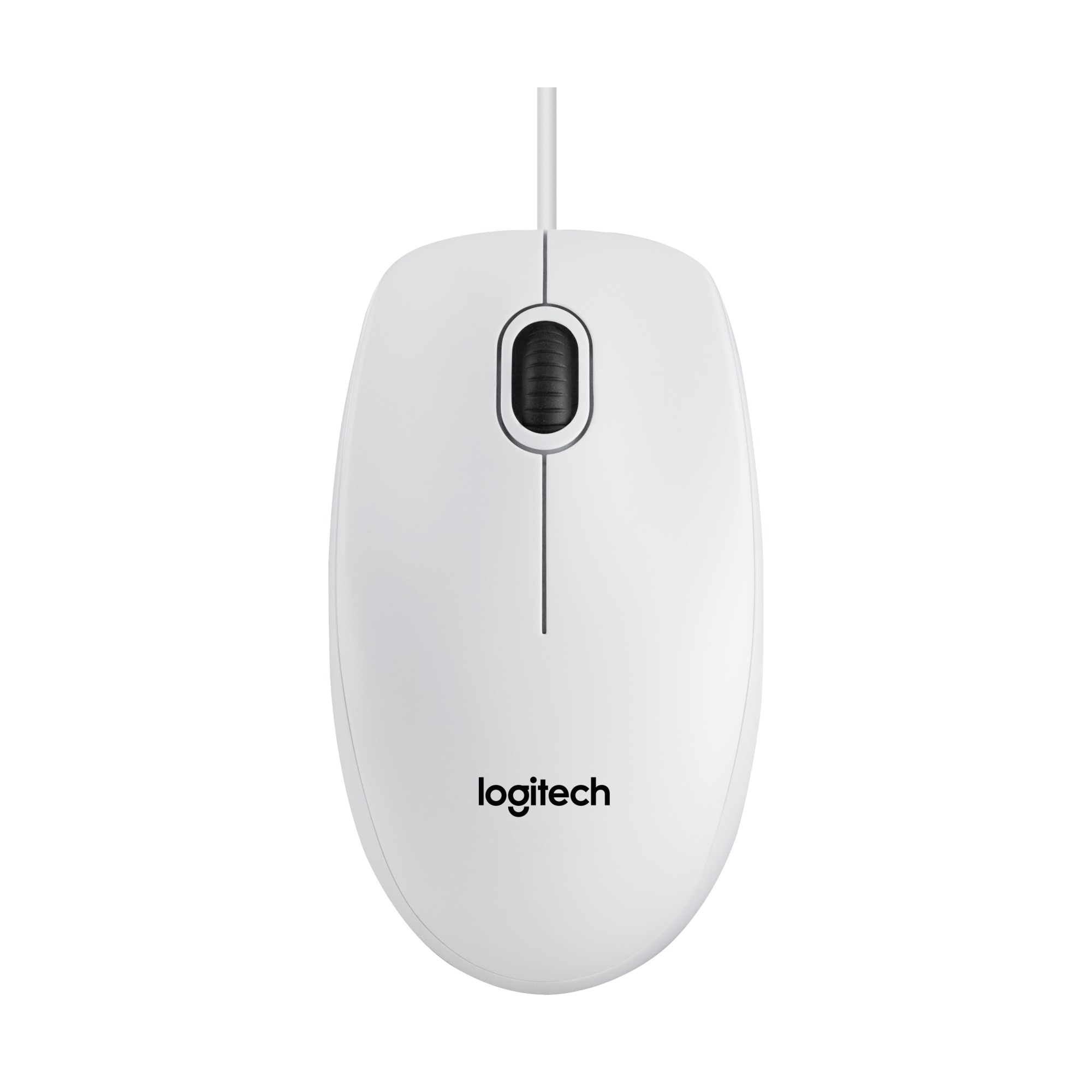 Мышь Logitech B100, оптическая, USB, белая, 910-003360