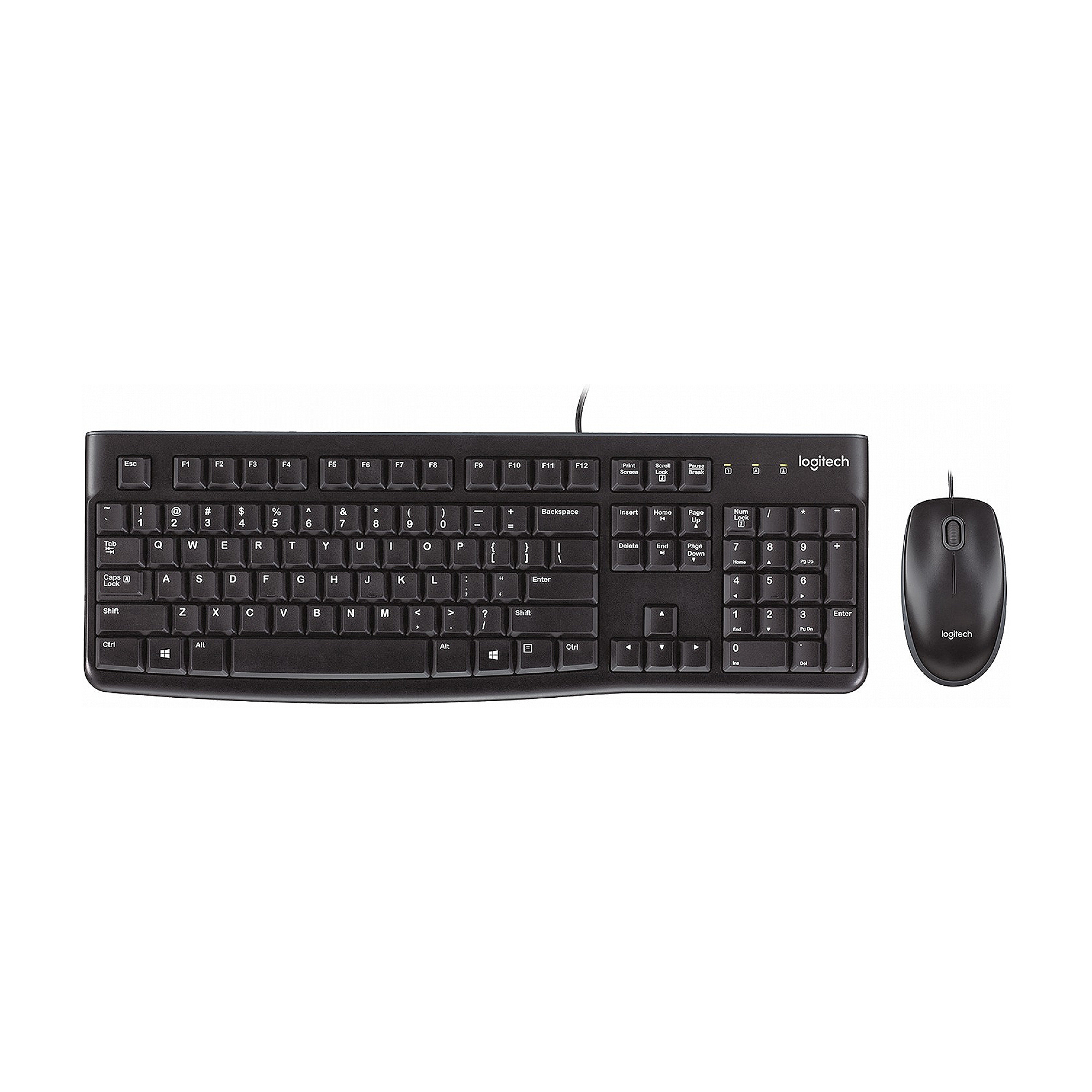 Комплект клавиатура + мышь Logitech Комплект клавиатуры и мыши MK120 серый USB (920-002561)