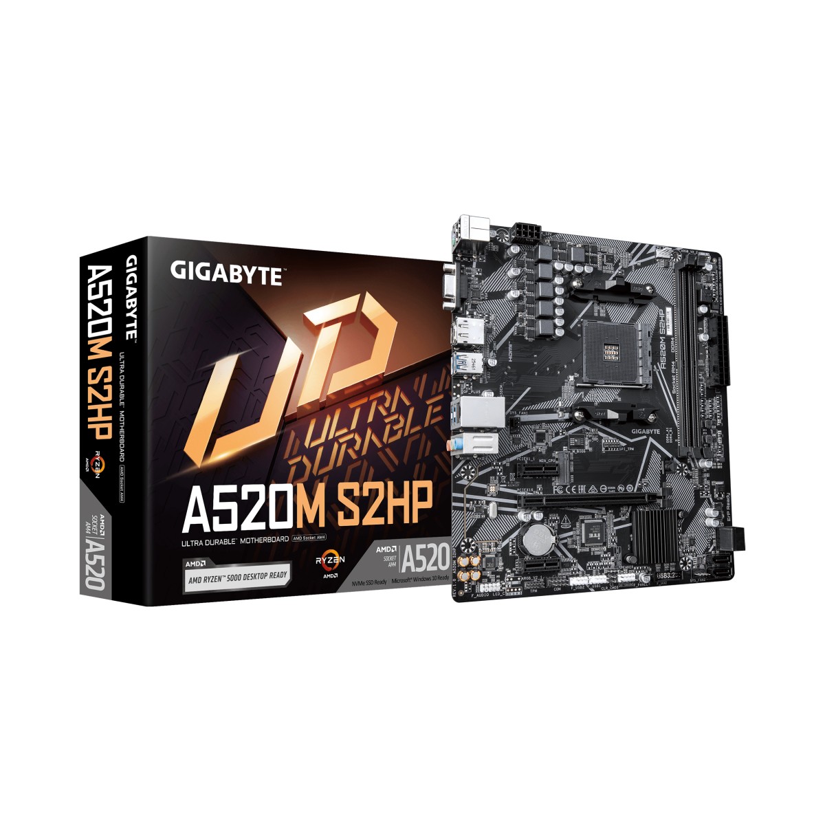 Материнская плата GIGABYTE A520M S2HP AM4 mATX A520MS2HP